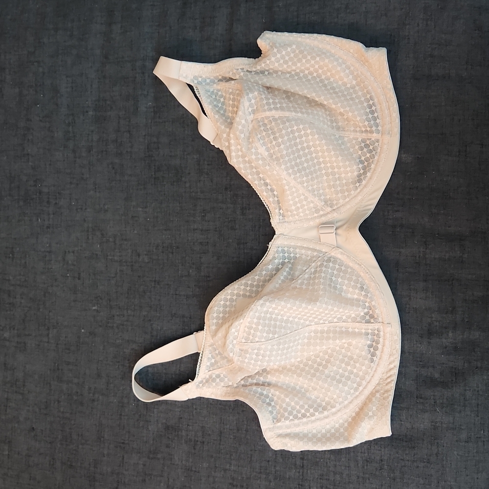 Nude Playtex Secrets Amazing Shape Unlined Balconette Underwire Bra Sz42DDD
